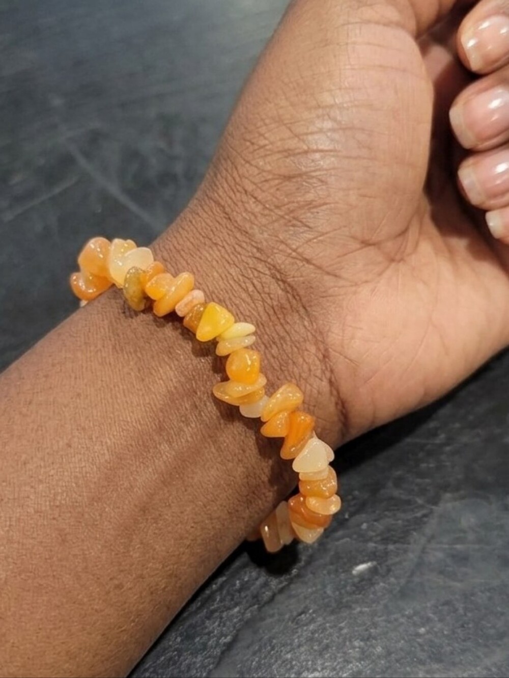 Orange Aventurine Crystal Chip Bracelet